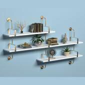 北欧金色墙上置物墙架铁艺一隔板壁挂架收纳架背OLD 5862景架壁字