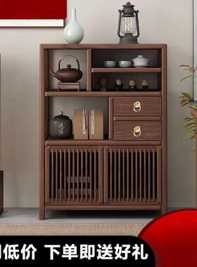 博MAM古实全实台木现代中式简约茶室阳茶柜茶架叶柜置物架木收纳