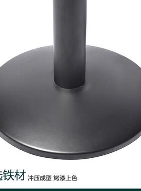 现代简约艺黑色铁圆形岩板桌JJ-B121-脚茶店餐饮店抬脚配台奶架底