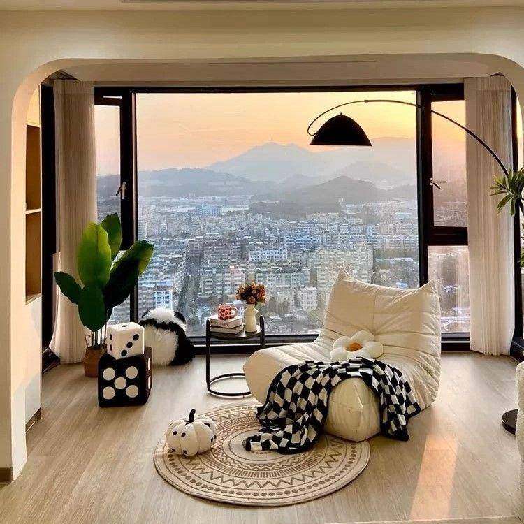 毛毛虫懒沙发沙发椅阳卧室休闲台单人厅客168523可睡可人躺毛毛虫