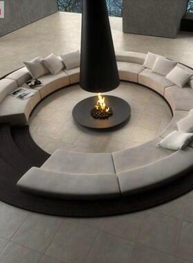 形吊装真火别家用燃木异柴取挂暖墅民宿无品牌/客厅悬式壁炉