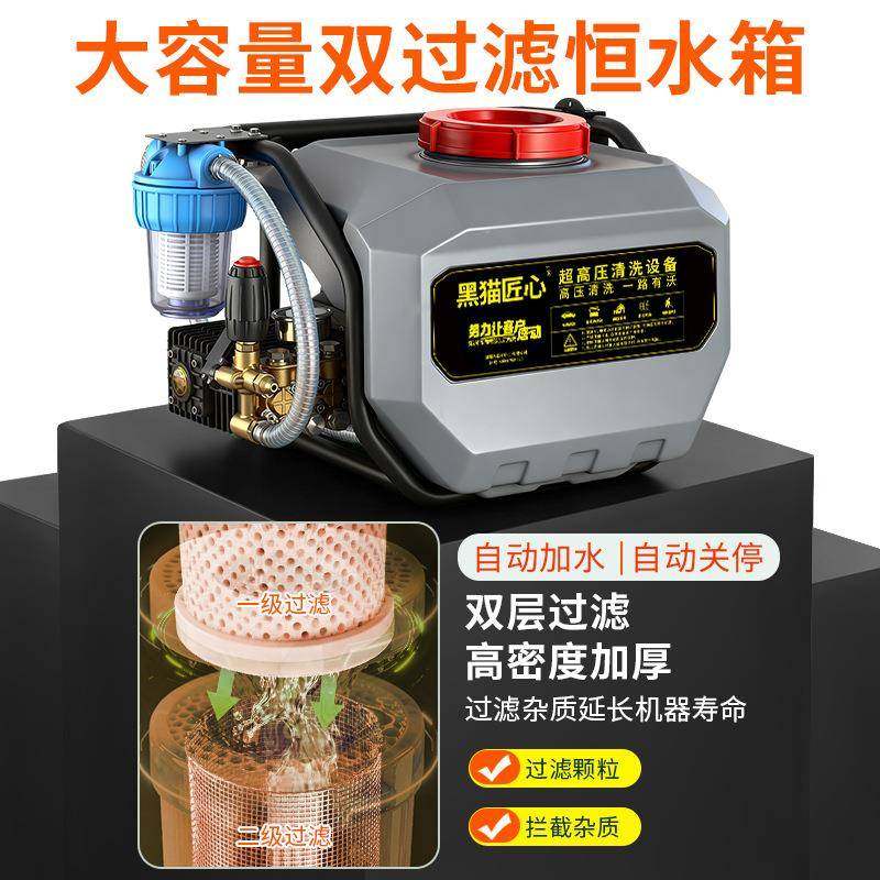 黑猫匠心洗车车房压工壁挂洗机商用恒水箱220V洗车PFG店用业高清