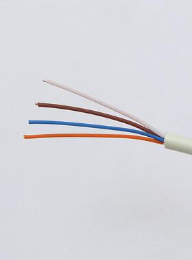 厂直家内销RJ1无氧铜4芯1*0.5室电电话线4X话机白色电话线圆形100