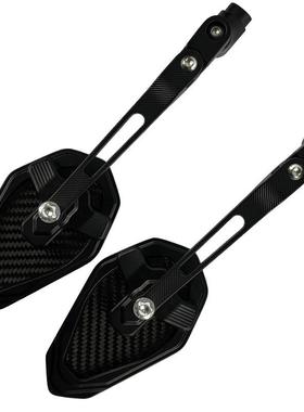 定制摩托车改装后镜倒车动辅维助镜电车58486真碳视纤铝合金高清