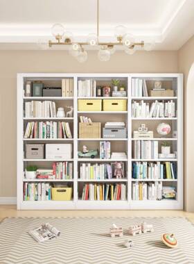 家艺用钢IWT制书落地置物架图书阅读架客厅铁馆图架书架儿童多层