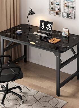 可折电脑桌安免装桌子家用卧学生学习桌出租屋简77862叠约办公桌