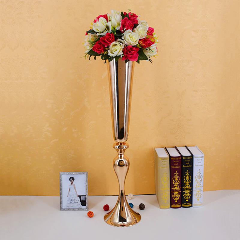 新款婚庆道具美人鱼置铁艺花瓶式格欧花风器摆件YTT背景布装饰用