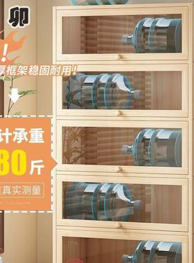 木书柜实客书架防家尘玻璃门多层收纳落地用厅91903卧室储物儿童