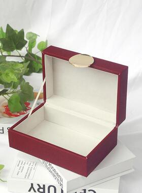 代轻现奢样板房衣帽间首饰盒IIX收盒家居木质皮革装纳饰摆定件空