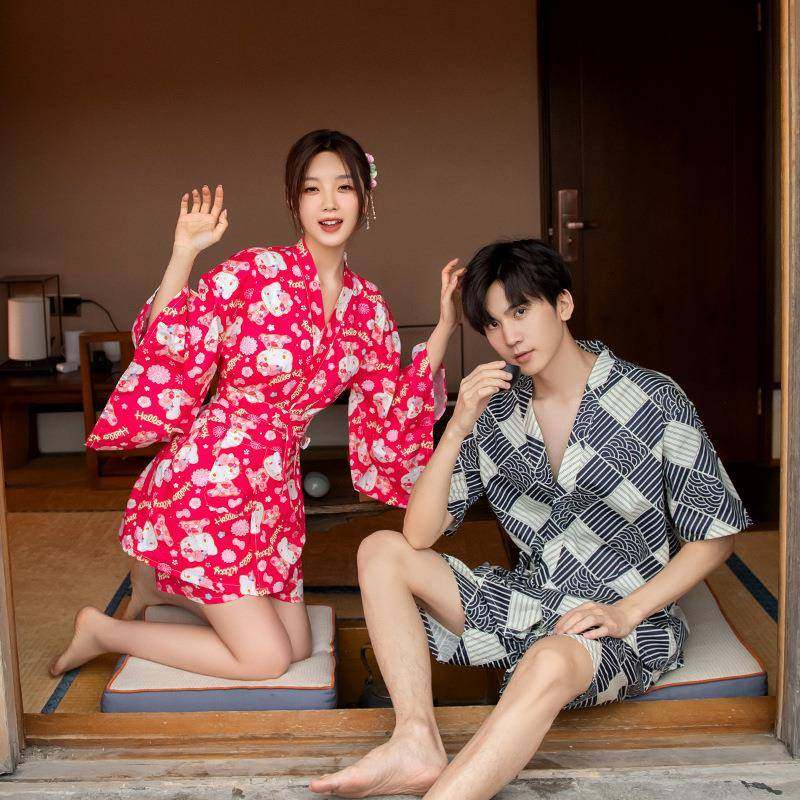 203新款和风情2侣汗蒸服可2340爱女款和服开衫家居睡衣小款家男居,居家布艺,汗蒸服,淘宝优惠券,粉丝福利购,淘宝优惠卷