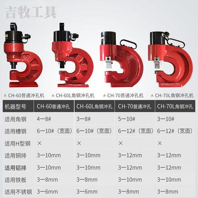 手动液压冲孔机铜铝排不锈钢开孔器母母线排加工419机角钢冲孔器