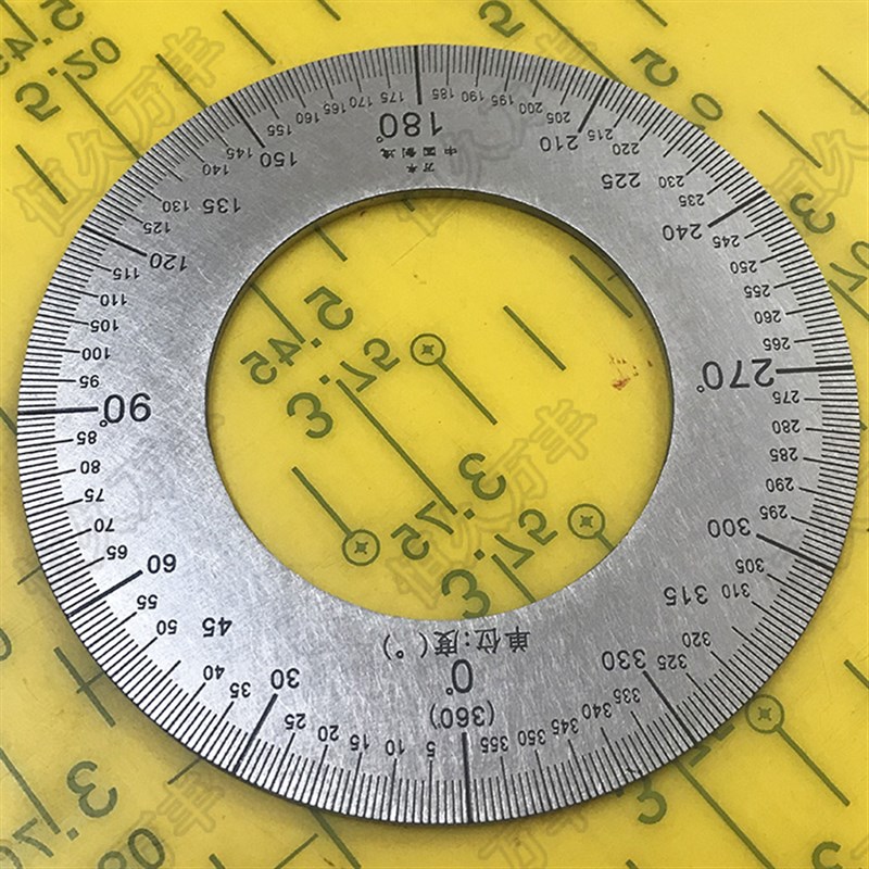 30度不锈钢刻度盘机械配刻度盘圆盘锯90xx2加厚通用刻度圆盘