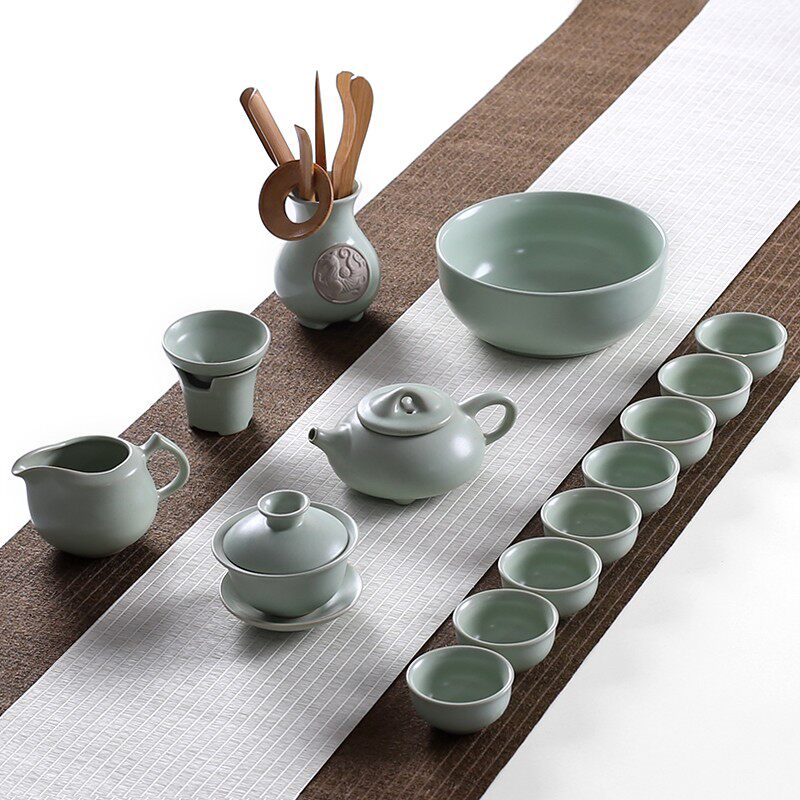 陶瓷茶壶 家用功夫茶具单个泡茶壶 创意旅行茶水手抓壶冲茶器套装