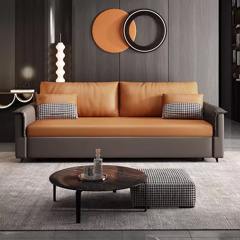 折叠两用沙发床1米5人多功能科技布艺客厅可抽拉一体式沙发变床