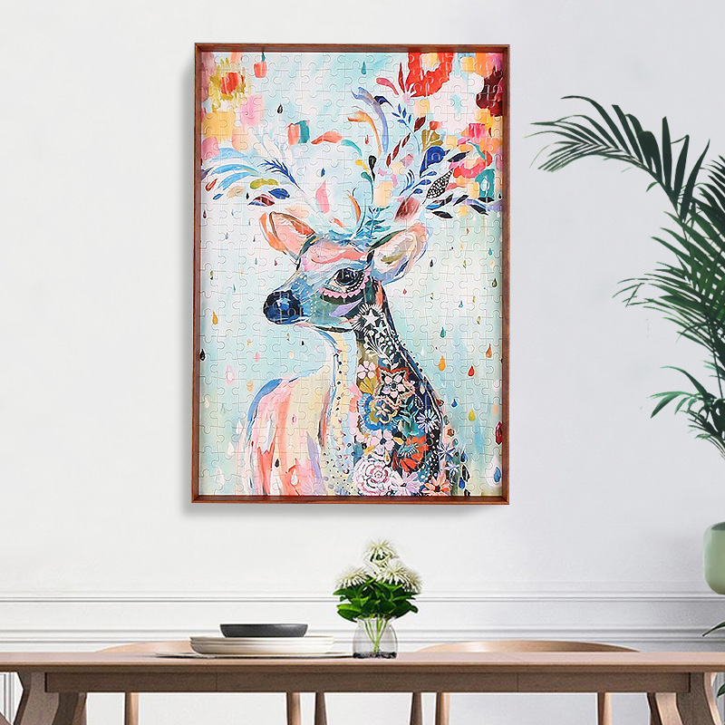 铝合金窄边拼图框架1000片相框0片画框装裱定制75木纹相框