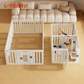 双房间宠物围栏60CM高阳台狗围栏一室一卫防越狱小型犬狗笼子栅栏