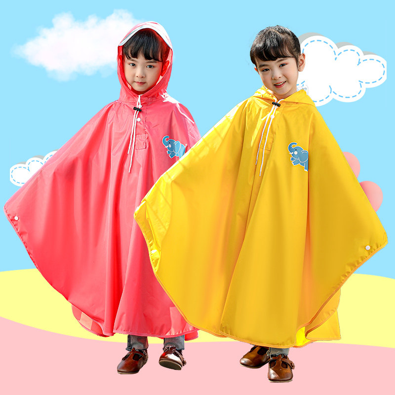 儿童雨衣斗篷式可爱女童宝宝幼儿园防水连体男童小学生韩国雨披潮