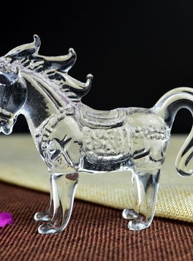 水晶十二12生肖鼠牛虎兔龙马羊猴鸡狗猪属相玻璃摆件工艺品