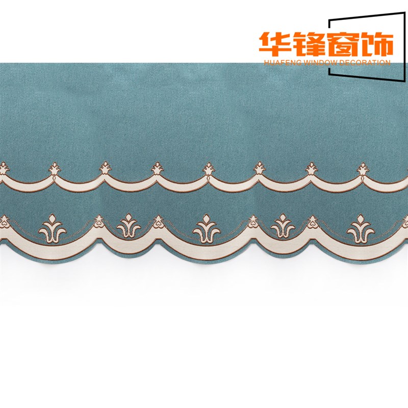 高度8cm圈圈麻帘头窗帘卧室客厅落地飘窗帘欧式窗幔成品23号帘头