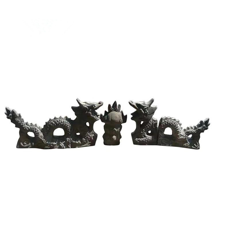 仿古古建配件陶瓷龙跑兽二龙戏珠青瓦龙琉璃瓦龙龙戏珠屋顶脊
