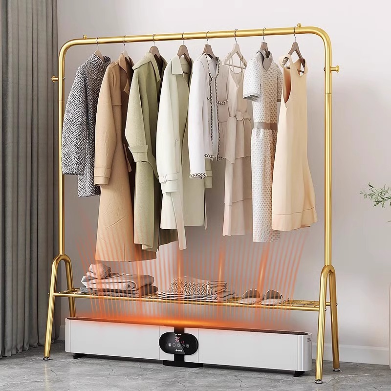 踢脚板取暖器烘衣架晾衣架落地卧室简易贴脚线挂衣烘干暖气片