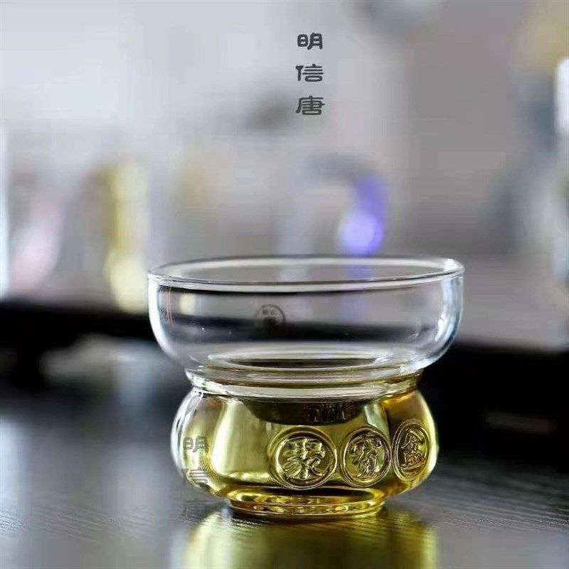明信唐聚宝盆玻璃茶滤茶漏过滤器功夫茶具配件茶滤网细密耐热玻璃