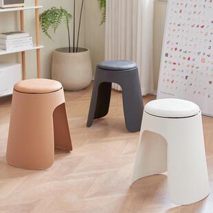 简约卧室家用塑料凳客厅子软包等凳位585A-585可旋转放圆凳塑料凳