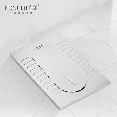 芬驰 304不锈钢蹲便器带x盖板大口径免冲水蹲坑农村厕所改造旱厕