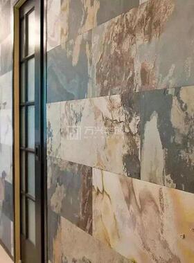 超薄背25966柔性可弯曲石材天岩然大石景理墙板外墙台面家具创意