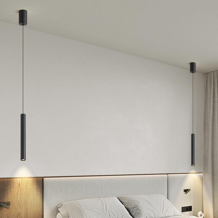 线条床头吊灯代简灯约客厅背墙氛围卧室4031床头灯极现简景吊线小