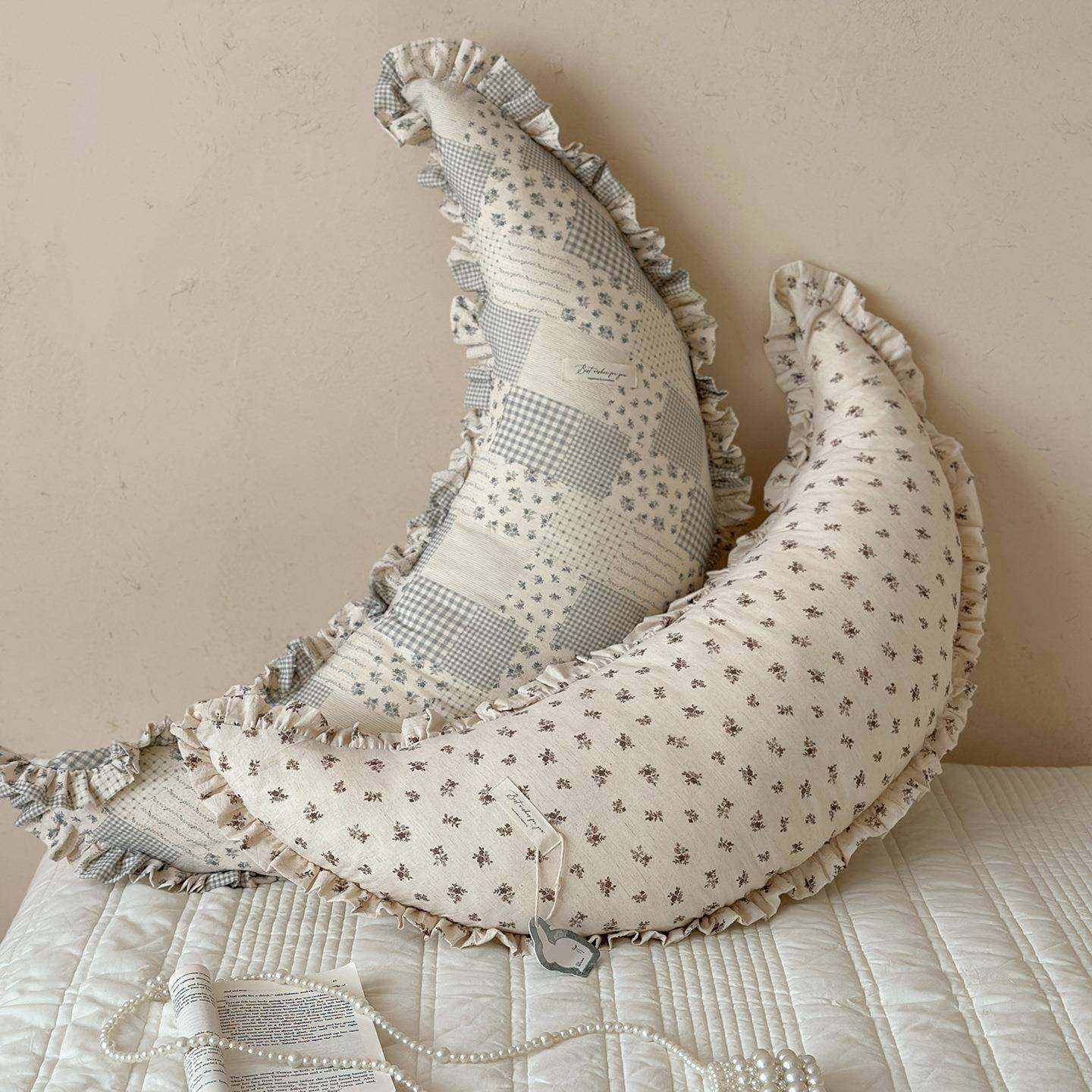 韩式in背XLs风荷叶边棉麻亮枕靠床儿头童月靠垫软糯软抱枕百搭可,居家布艺,抱枕被,淘宝优惠券,粉丝福利购,淘宝优惠卷