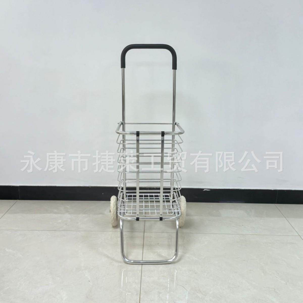 购物车源楼头工厂超市可买菜车折叠爬铝金便携合小拉JL-8222车老