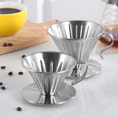 不0锈钢手冲咖啡CMQ过滤杯滴漏式V6滤杯滤器享分壶匀云杯朵壶器具