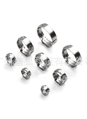 HVY油厂家80PCS不盒锈钢单耳箍圈装套装煤软管夹喉箍抱箍组合