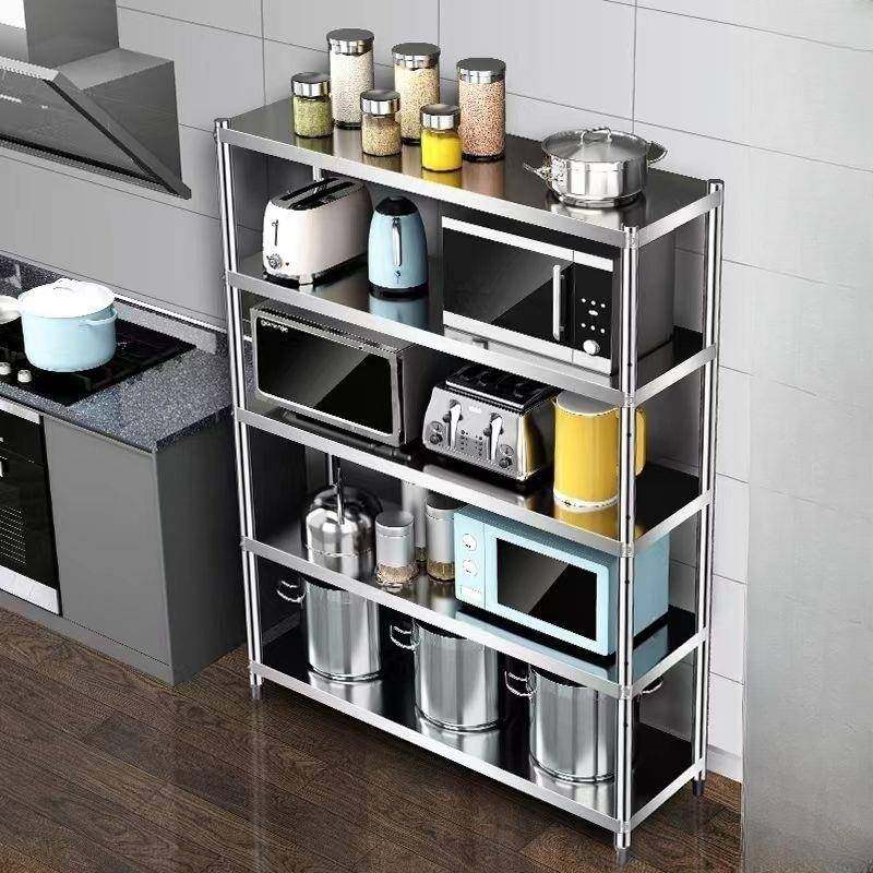 厨不房落地锈钢置物架货架具多层家用五层架收烤箱架子L7ERqAn9厨