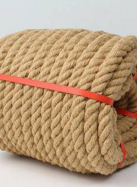 粗麻绳i绳拔河UMC绳子工编织dy装饰猫用爬手架捆绑栏杆麻黄麻