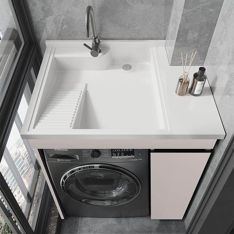 M*窝洗衣机铝9柜阳台合滚筒组伴侣小户型太空铝洗蜂衣池盆一体柜,家装主材,浴室柜,淘宝优惠券,粉丝福利购,淘宝优惠卷