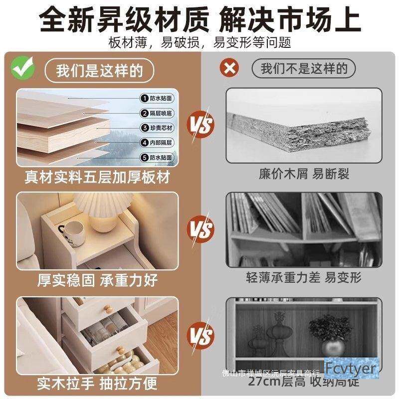床头柜家C85用卧极窄床边夹缝置侧物架20CM宽迷头你窄柜子床室边