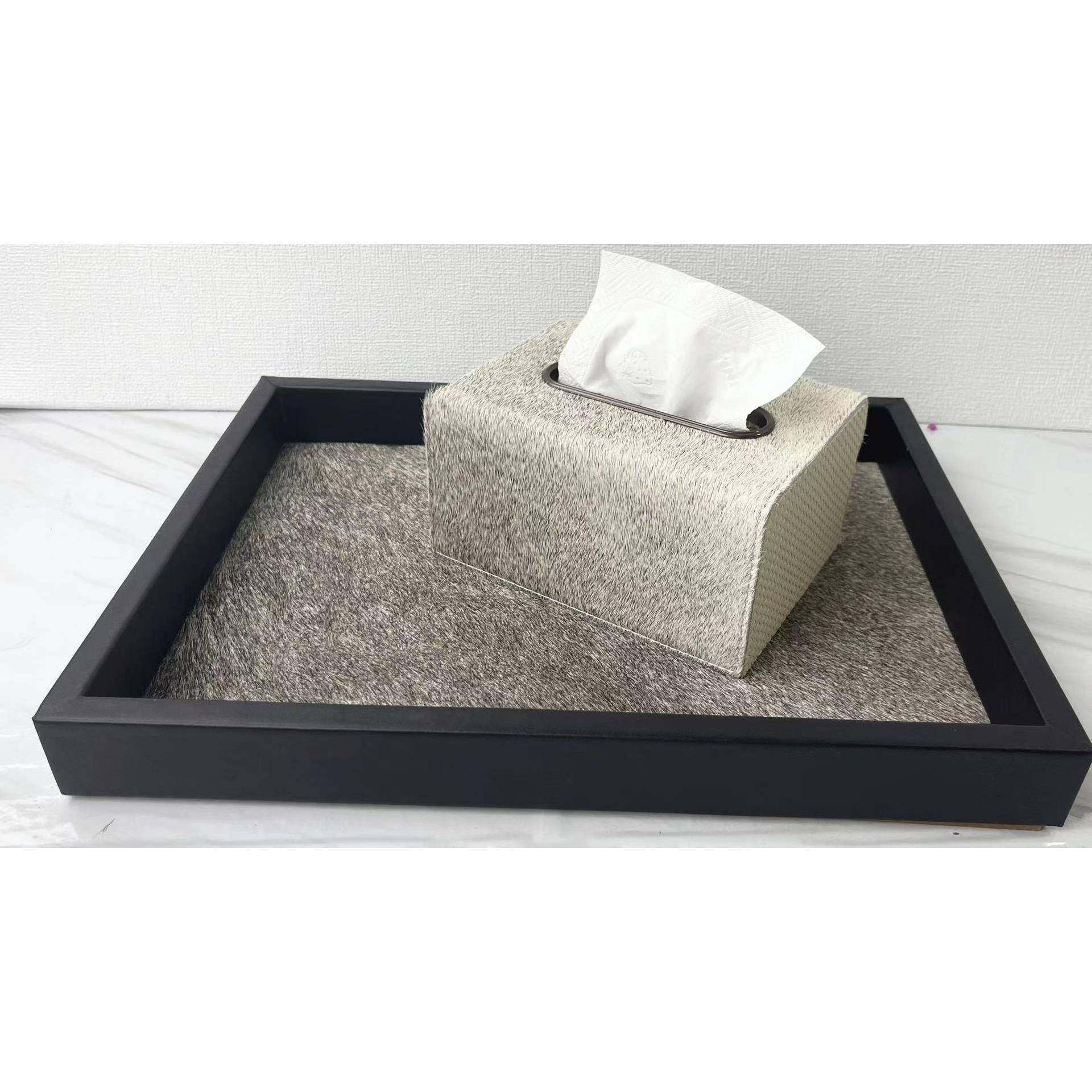 盒轻奢几简现灰代色马毛皮革纸巾样板房客厅茶桌面抽纸HGZJH226盒,收纳整理,纸巾盒,淘宝优惠券,粉丝福利购,淘宝优惠卷