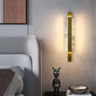 轻奢亚克力可调光壁灯135北欧客廊厅电机背视景灯室内墙走卧室床