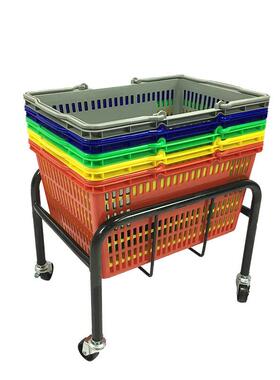 HM-TLJ架超市购物车篮超市购物提篮塑料存篮放架