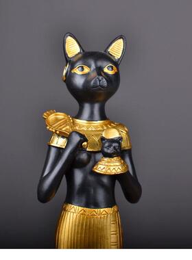欧式创意梳妆台饰财品古埃及猫神摆件家庭星装守护神00258法老占