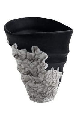 现新中式大口径花瓶螺旋纹艺术插花器样GD-H275桌板间代餐茶几摆