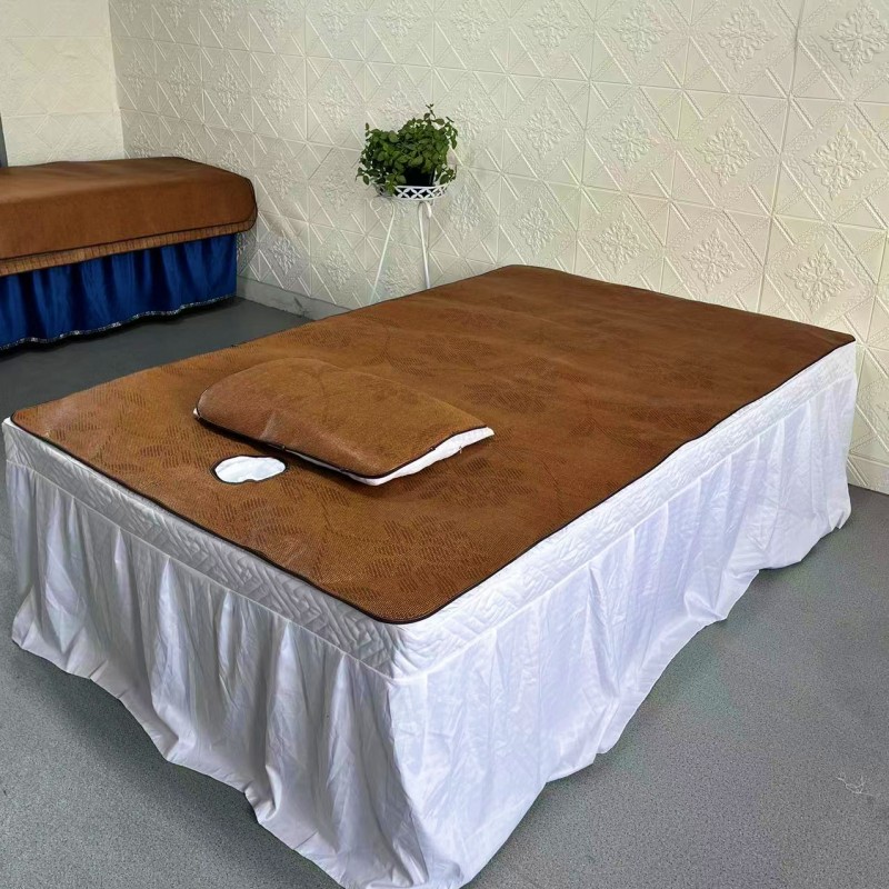 美容床凉席透气泰式按摩床足疗冰藤席美容院夏季床垫席子加厚带洞