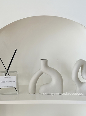 抽象艺术装饰陶瓷花瓶摆件客厅桌面家居饰品干花插花装饰品摆设