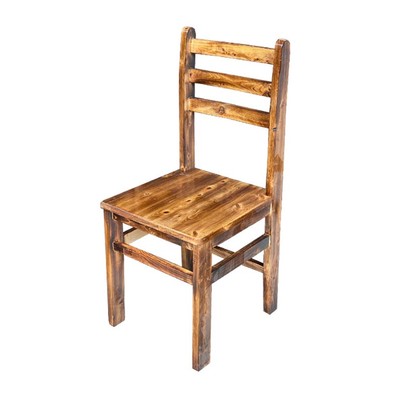 实木餐桌椅柏木家用简约现代餐厅餐桌椅木头原木靠背实木椅子