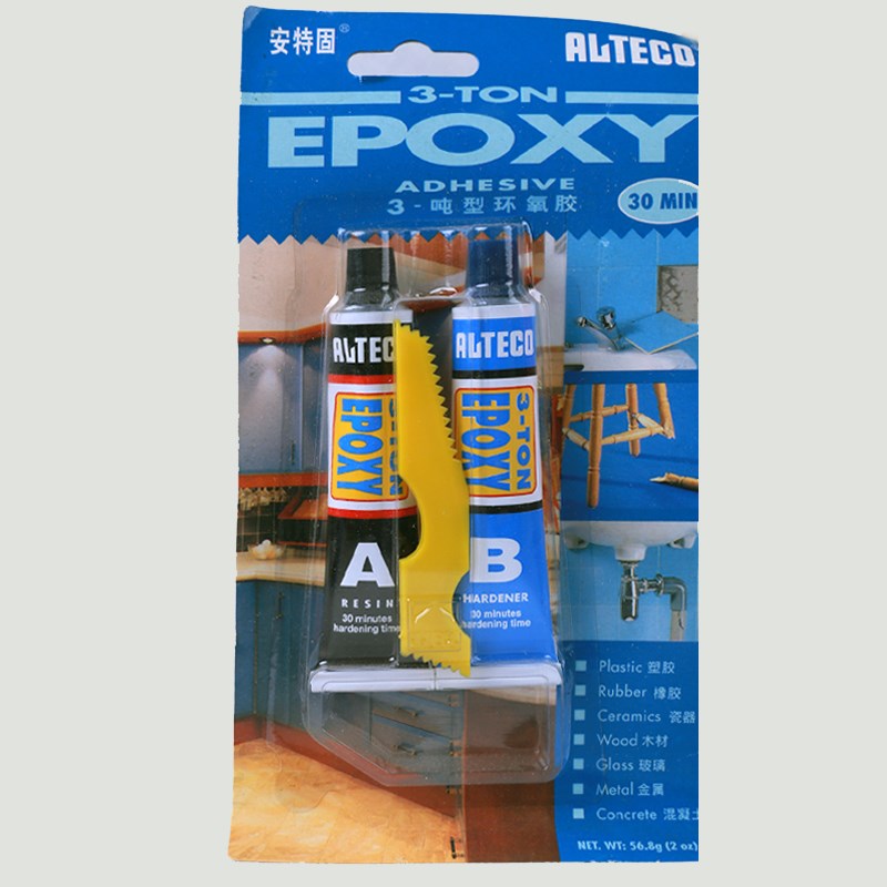 安特固56.8g慢干型AB胶3T型环氧树脂胶修补剂防水耐油进口胶金属