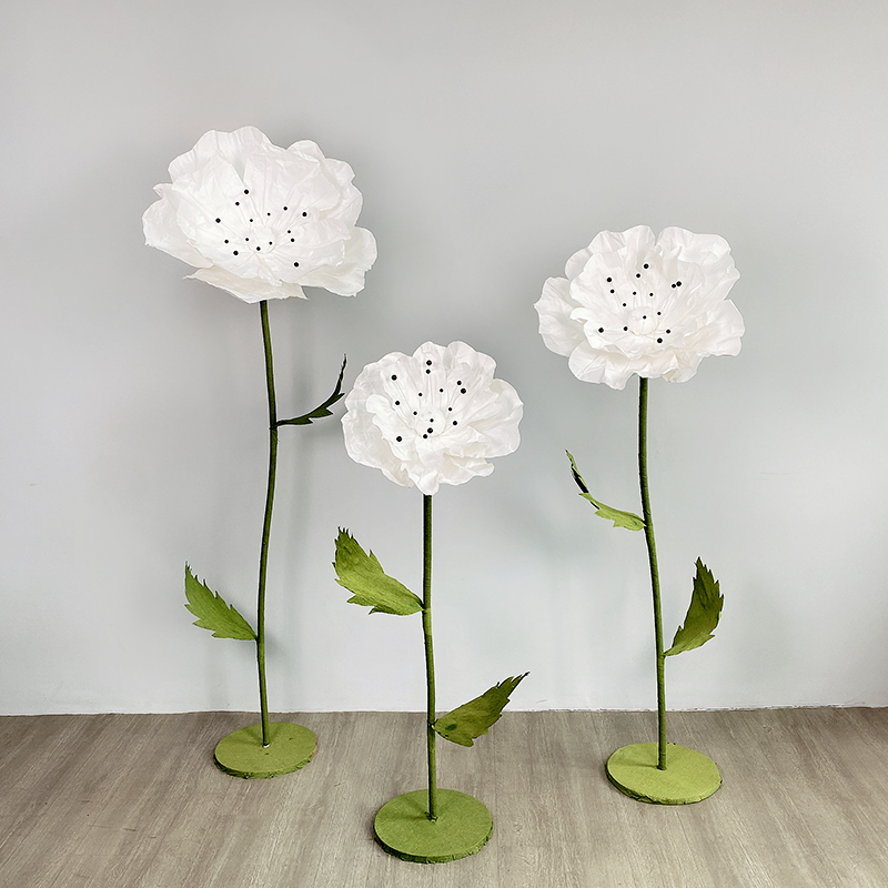 婚庆路引花成品纸花手揉纸艺花大型手工仿真花商场橱窗展厅装饰