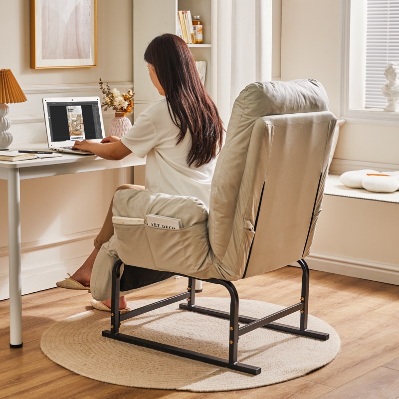 折叠椅家用懒人沙发办公室午休椅可睡可躺书房靠背椅舒适电脑椅子
