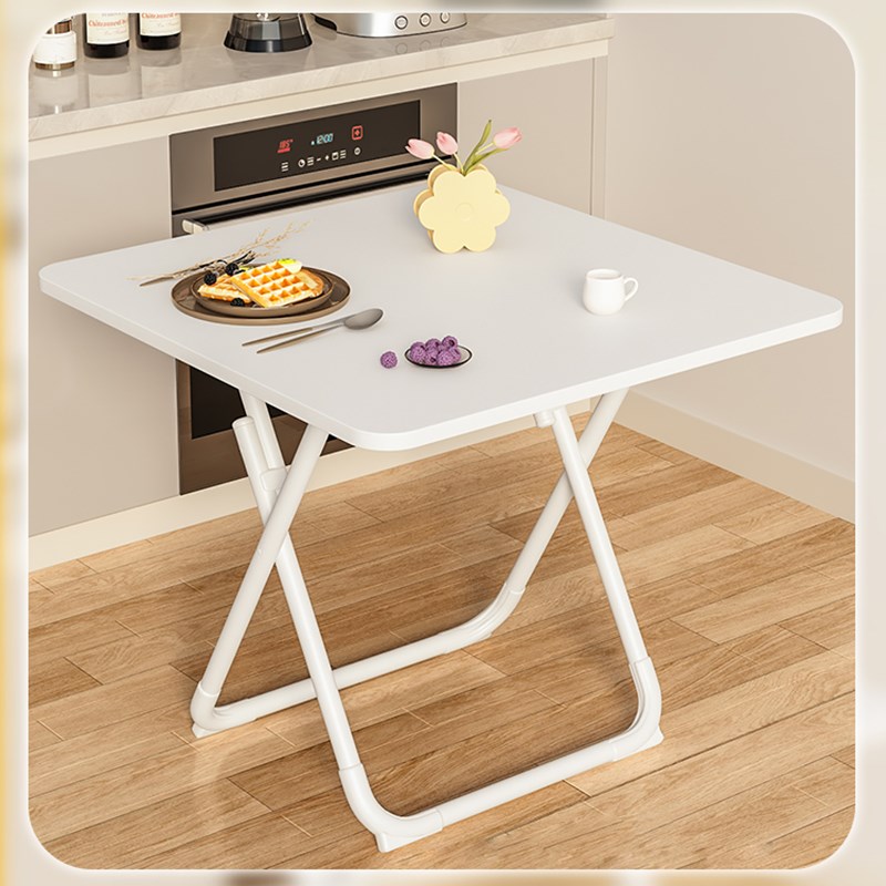 折叠桌子家用小户型吃饭小圆桌便携式阳台桌椅出租屋简易餐桌